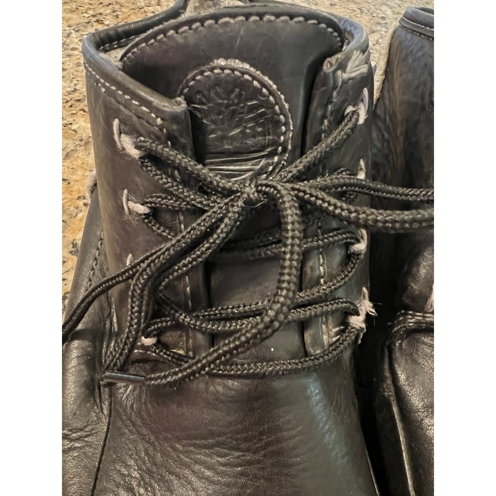 Timberland Men's vintage Leather Black Moc Boot Shoe Size 12 - Picture 10 of 10